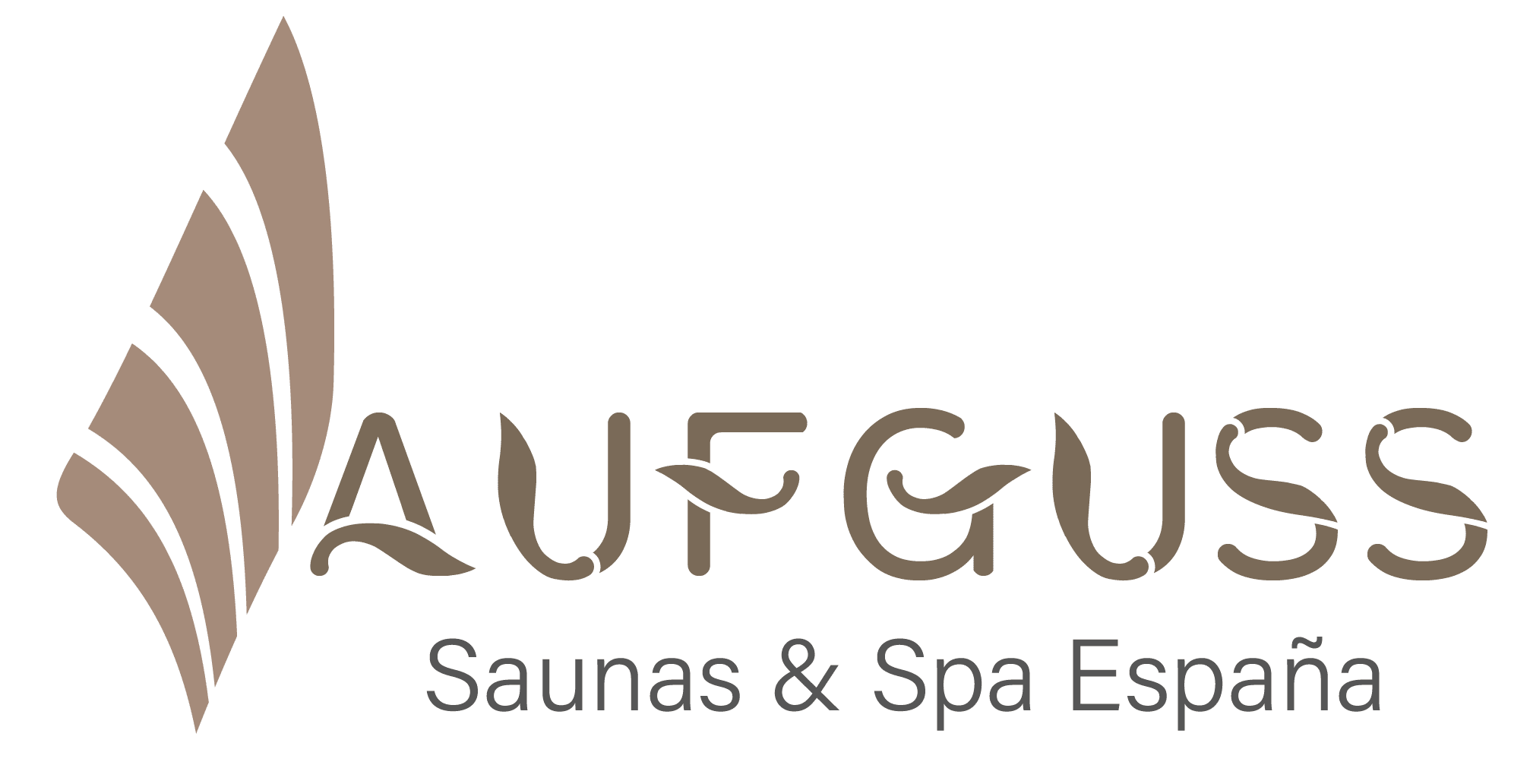 El logotipo de aufguss sun and spa espirito enfatiza el bienestar y el fitness.